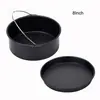 Nueva Bandeja para Hornear Antiadherente en Stock Transfronteriza Accesorios para la Olla Interior de la Freidora de Aire Cesta para Hornear Pasteles de Freidora de Aire