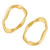 Pendientes Opk Retro Europeos y Americanos para Mujer Acero Inoxidable Elegante Diseño de Nicho Asimétrico Simple Versátil Pendientes de Acero de Titanio
