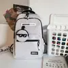 Mochila Escolar Feminina Ins Grande Capacidade Bolsa Casual Aluno do Ensino Médio Aluno Universitário Mochila Versátil 2023 Nova Bolsa para Aulas de Reforço