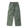 Yidao Vintage 2026 Outono Novo Estilo Japonês Exterior Retrô Multi-Bolsos Cordão Casual Solto Roupa de Trabalho Calça Longa Masculina