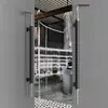 Manija de Puerta de Vidrio de Acero Inoxidable Manija Envainada en Cuero Caja de Hotel Manija de Puerta Doble de Madera Maciza Negra Personalizada