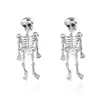 Pendientes de Halloween Estilo Gótico Oscuro Nuevos Transfronterizos para Mujer Diseño de Pendientes con Calavera Esqueleto y Borla Pendientes al por Mayor