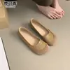 Zapatos casuales tipo mocasín planos de punta redonda poco profundos, estilo retro, de piel genuina, para mujer, nuevo modelo otoño 2026, suela suave