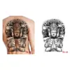 Tatuaje Temporal de Hierbas para Mitad de Espalda Pegatina Dragón Geisha Chhao Yun Pegatina de Tatuaje para Espalda Pegatina de Tatuaje Semi-Permanente de Jugo para Espalda