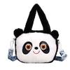 Lindo bolso de mensajero con forma de panda, diseño de panda de peluche, versátil y pequeño bolso de hombro para niña, mochila de recuerdo para niños.