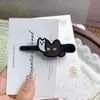 Lindo pasador de pelo de gatito negro, pinza de pico de pato de moda para flequillo, dulce y elegante, popular entre las chicas jóvenes, temática de dibujos animados y un accesorio para el cabello de gran venta