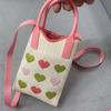 Bolsa de mão de atacado de fábrica em nome de mulheres, nova bolsa de malha para celular, bolsa de amor vermelha, bolsa mensageiro, mini bolsa