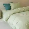 Grau A, algodão de fibra longa 100s, conjunto de cama de quatro peças para mães e bebês, algodão puro, espessado e escovado, conjunto de capa de edredom de três peças, capa de edredom 100% algodão
