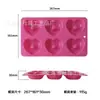 Novo molde de silicone de rosquinha em formato de coração, ferramenta de preparação de alimentos para bebês de grau alimentício, molde resistente a altas temperaturas para biscoitos, doces e bolos