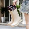 Nuevos Zapatos de Trabajo de Cocina para Mujer de Media Caña Conjunto de Invierno Zapatos para Lluvia para Mujer Zapatos de Lluvia de Moda para Mujer Venta al por Mayor