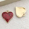 Conjunto Misto de 30 Novos Pingentes Coloridos de Flor Rosa Coração Vazado Esmaltado Liga de Metal Acessórios para Joias DIY Chaveiro