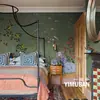 Papel de Parede de Fundo para Sala de Estar de Luxo Leve Americano Revestimento de Parede Flor de Limão Mural Decorativo Revestimento de Parede Decorativo para Quarto em Toda a Casa