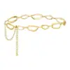 Accesorios transfronterizos europeos y americanos, cadena de cintura de corazón de círculo de metal de moda para mujer, cinturón de estilo punk simple, accesorio para vestido