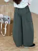 Pantalones para niña Aimobebe, pantalones de trabajo casuales y modernos estilo coreano con grandes bolsillos curvos