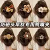Flores Outono Inverno Presilha Bico de Pato Presilha de Cabelo Feminina 2026 Nova Presilha de Garra Grande de Alto Padrão Presilha de Nuca Acessórios de Cabelo Grampo
