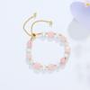 Pulsera de Cristal Natural Nueva para Mujer Transportador Nicho Ins Pulsera de Cristal de Amatista y Cristal Negro Pulsera de Perlas de Agua Dulce