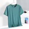 Camiseta Estampada de Seda Helada Nueva de Verano 2026 para Hombre, Deportes, Ocio, Running, Fitness, Ropa Transpirable de Manga Corta para Hombre de Secado Rápido