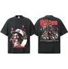 No. 23 Hombre Volador Estrella de Baloncesto Estampado Retro Americano Camiseta de Manga Corta Holgada Peso Pesado Hombro Caído Unisex Comercio Exterior Transfronterizo Moderno