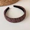 Diadema Pequeña Floral Retro para Mujer, Diadema de Tela Meilade de Ala Ancha, Aumenta la Parte Superior del Cráneo, Peine con Dientes Antideslizante, Tocado para Cubrir el Cabello Suelto