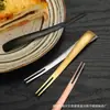 Colher de Chá de Aço Inoxidável 304 Garfo de Fruta Colher de Café Criativa Bolo Bolo da Lua Sobremesa Garfo Comida Ocidental Salada Fruta Colher