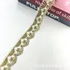 Nuevas 4CM de ancho encaje hueco estilo nacional línea dorada accesorios para ropa cheongsam Hanfu accesorios para ropa de mujer al por mayor