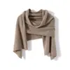 Nuevo Chal Versátil de Cachemir Puro 100% Tejido de Color Sólido Cálido y de Moda para Mujer Otoño e Invierno