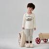 J043 Pijama para niños Conjunto de dos piezas Diseño ZYZ Lana Pull Frame Ropa para el hogar Clase A Grueso Traje de ropa interior para niños