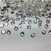 Venta al por mayor de piedras redondas facetadas de topacio blanco natural con base puntiaguda, 0.8-9.0 mm, para joyería