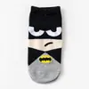 Nuevos calcetines de hombre de versión coreana para primavera y verano de dibujos animados de Superman Capitán América calcetines invisibles de boca baja de dibujos animados de Spider-Man