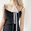 Cinta de Cadena de Seda Artificial Accesorios para Vestir Bufanda de Encaje Cinta Usada Superpuesta Correa para el Cabello