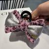 2025 Advanced Sense Deep Leopard Bow High 10CM Clip de agarre en la parte posterior de la cabeza Media horquilla para el cabello Accesorio elegante para el cabello