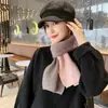 Ins Nuevo Estilo Coreano Bufanda Pequeña de Lana para Niña Set de Cuello Tejido Cálido Bufanda Pequeña de Moda Otoño e Invierno Bufanda de Combinación de Colores