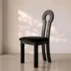 Silla de Comedor Francesa Retro de Madera Maciza para Hogar Dormitorio Silla de Respaldo de Diseñador de Mediados de Siglo Estilo Wabi-Sabi Silla de Maquillaje Silla Clave