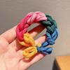 Diadema del Mismo Estilo de Zhao Lusi para Mujer Elegante Diadema Trenzada de Colores 2025 Nueva Banda para la Cabeza con Bolas Accesorios para el Cabello de Alta Elasticidad