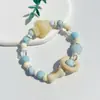 Pulseira de Cerâmica Jingdezhen Nova Pulseira de Cerâmica Estilo Chinês Joia Artesanal Corda Estilo Xizang Barraca de Pulseiras Jingdezhen