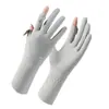 Luvas de Proteção Solar para Mulheres, Estendidas Finas de Verão Novas Anti-UV para Dirigir e Ciclismo Tela Sensível ao Toque Respiráveis Anti-Derrapantes Luvas de Seda