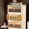 40 Wide Household dobrável caixa de armazenamento de plástico engrossado montagem livre rack de armazenamento sala de estar lanche armário de armazenamento de brinquedo