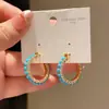 Turquesa Banhado a Ouro~Vintage Luxo Leve Zircônia Imitação de Turquesa Brincos Redondos Simples Moda Brincos para o Dia a Dia Brincos de Alta Qualidade