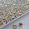 Broca para uñas cuadrada gruesa de punta inferior de 8 mm, cristal de alta refracción, blanco, rojo rosa, broca cuadrada de punta inferior, decoraciones para uñas