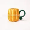 *Nova Customização* 0202* 7.5*10.5cm 500ml *Caneca Cerâmica Abóbora Edição Limitada Halloween Caneca com Formato Especial