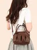 Bolso de hombro de moda para mujer 2026, bolso tote simple y versátil, bolso cruzado ligero de color sólido multicapa para mujer