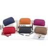 Bolsa Feminina de Couro Genuíno 2026 Nova Moda Clutch com Padrão de Diamante em Relevo Zíper Bolsa Pequena Couro de Vaca de Primeira Camada Bolsa de Ombro Transversal