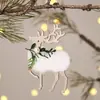 Decoração de Natal Nova Transfronteiriça Pequenos Enfeites de Madeira Etiquetas de Decoração de Natal Artesanato em Madeira Enfeites para Árvore de Natal