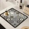 Estilo Americano de Luxo Leve Sensação de Alto Padrão Tapete Drenante Doméstico Cozinha Máquina de Café Tapete de Controle de Água Mesa de Jantar Absorção de Água Absorção de Óleo Tapete de Secagem Rápida