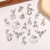 Accesorios para joyería DIY transfronterizos al por mayor colgantes vintage de renos navideños collares hechos a mano llaveros colgantes de aleación