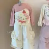 Novos Tops Estilosos e da Moda para Meninas 2026 para Crianças, Roupas Fofas e Doces de Primavera e Outono, Tops Falsos de Duas Peças