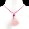 2334-Collar de Ágata Corazón de Cristal Natural Corazón de Melocotón Torcido Colgante 30mm Suministro de Colgante para Joyería DIY