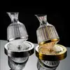 Juego de Copas de Vino Tinto Decantador Giratorio de Lujo Ligero Decantador de Vidrio Olla Divisor de Vino de Gama Alta para el Hogar