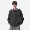 Otoño 2026 Nuevo Sudadera Casual para Hombre Estilo Old Money Marca de Moda Tendencia Moda Solapa Holgada Talla Grande Sudadera Chaqueta para Hombre