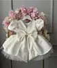 Vestido Europeo Suave para Primer Cumpleaños Vestido de Princesa Diseño de Cintura Ajustada con Pedrería Estación Internacional Almacén en el Extranjero Ropa para Ceremonia de Bautizo